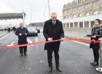 Prezident İlham Əliyev Ziya Bünyadov prospekti ilə Balaxanı-Binəqədi avtomobil yolunu birləşdirən yeni yolun açılışında iştirak edib (FOTO) (YENİLƏNİB)