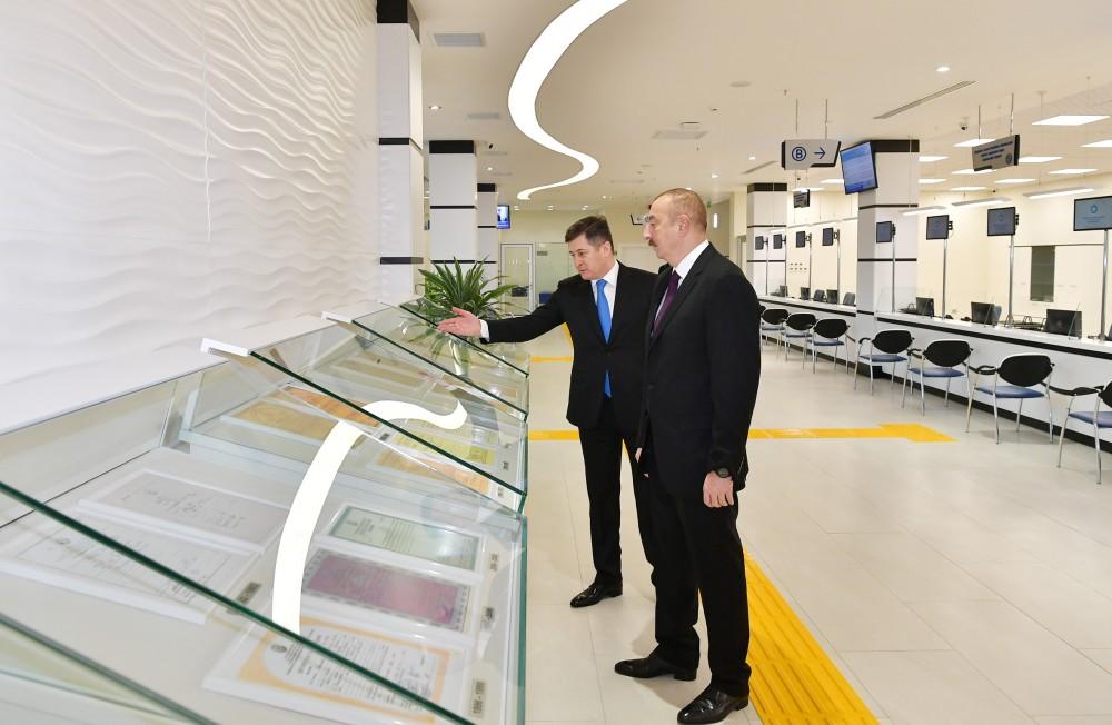 Prezident İlham Əliyev Əmlak Məsələləri Dövlət Komitəsinin yeni Əmlak Xidmətləri Məkanının açılışında iştirak edib (YENİLƏNİB) (FOTO)