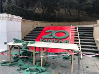 Şəhidlər Xiyabanında 20 Yanvar faciəsi ilə bağlı hazırlıq işlərinə başlanılıb (FOTO)