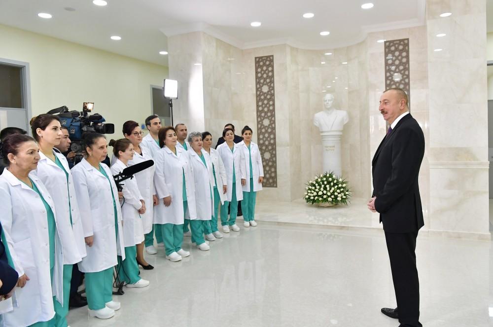 Prezident İlham Əliyev: Yaxın gələcəkdə Azərbaycanda elə bir şəhər olmayacaq ki, orada ən müasir tibbi mərkəz olmasın