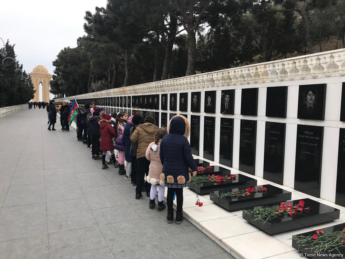 Şəhidlər Xiyabanında 20 Yanvar faciəsi ilə bağlı hazırlıq işlərinə başlanılıb (FOTO)
