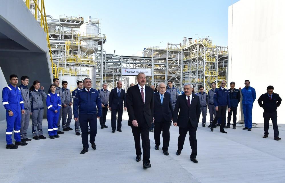 Prezident İlham Əliyev Sumqayıtda “SOCAR karbamid” zavodunun açılışında iştirak edib (FOTO) (YENİLƏNİB)