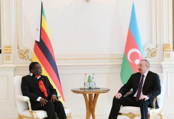 Azərbaycan və Zimbabve prezidentlərinin görüşü olub (FOTO) (YENİLƏNİB)