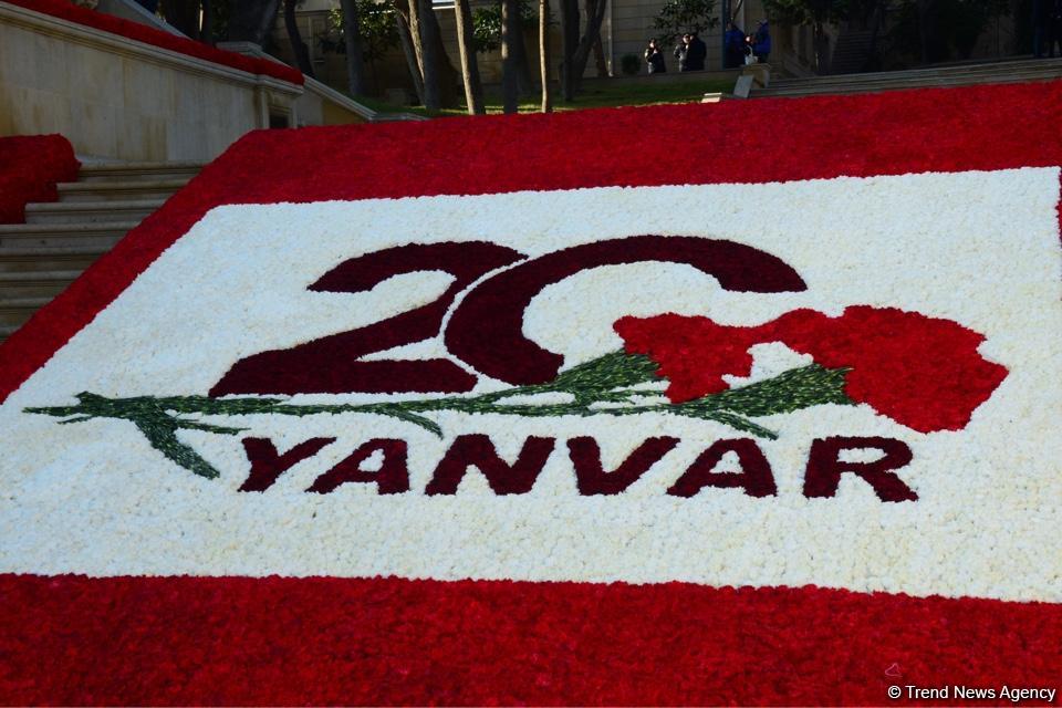 Azərbaycan ictimaiyyəti 20 Yanvar faciəsi qurbanlarının əziz xatirəsini yad edir (FOTO)