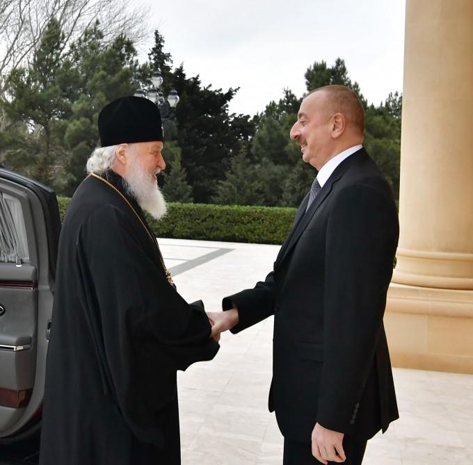 Prezident İlham Əliyev və birinci xanım Mehriban Əliyeva Moskvanın və bütün Rusiyanın Patriarxı Kirillə görüşüblər (FOTO) (YENİLƏNİB-2)