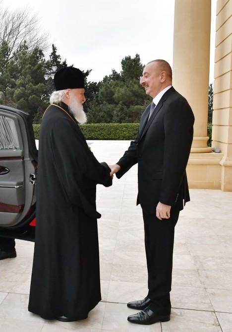 Prezident İlham Əliyev və birinci xanım Mehriban Əliyeva Moskvanın və bütün Rusiyanın Patriarxı Kirillə görüşüblər (FOTO) (YENİLƏNİB-2)