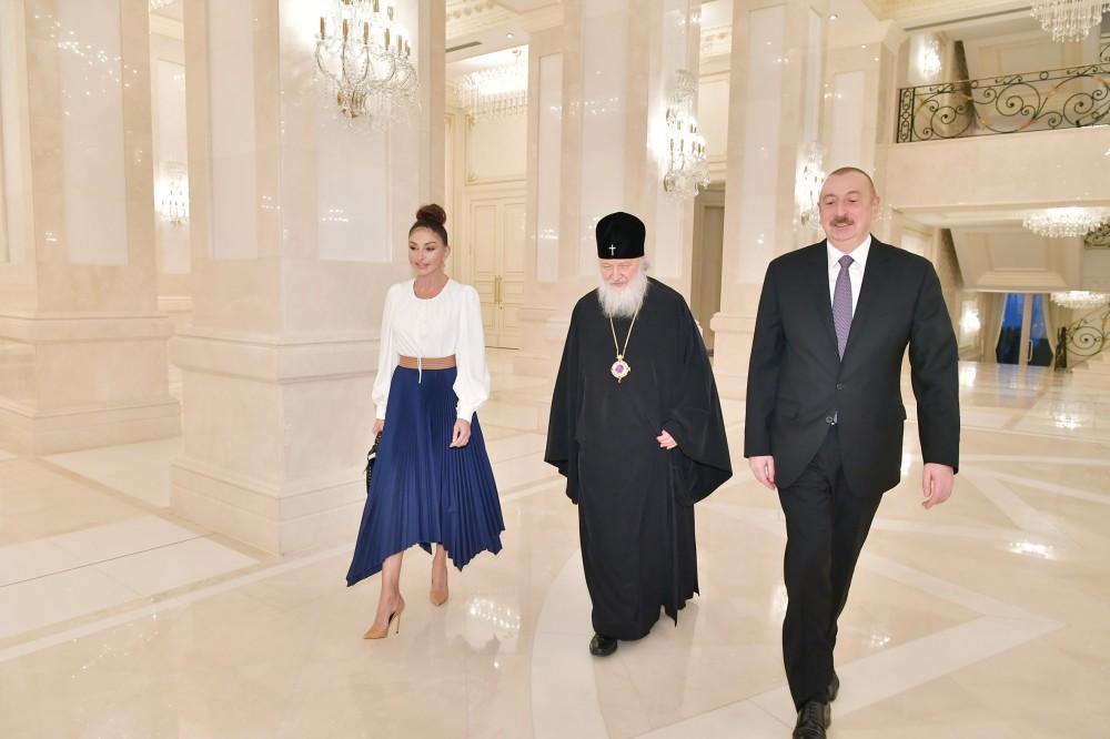 Prezident İlham Əliyev və birinci xanım Mehriban Əliyeva Moskvanın və bütün Rusiyanın Patriarxı Kirillə görüşüblər (FOTO) (YENİLƏNİB-2)