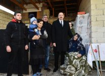 Prezident İlham Əliyev zəlzələnin baş verdiyi Şamaxıda olub (FOTO) (YENİLƏNİB)