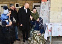 Prezident İlham Əliyev zəlzələnin baş verdiyi Şamaxıda olub (FOTO) (YENİLƏNİB)
