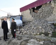 Prezident İlham Əliyev zəlzələnin baş verdiyi Şamaxıda olub (FOTO) (YENİLƏNİB)
