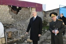 Prezident İlham Əliyev zəlzələnin baş verdiyi Şamaxıda olub (FOTO) (YENİLƏNİB)