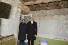 Prezident İlham Əliyev zəlzələnin baş verdiyi Şamaxıda olub (FOTO) (YENİLƏNİB)