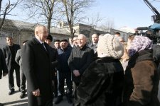 Prezident İlham Əliyev zəlzələnin baş verdiyi Şamaxıda olub (FOTO) (YENİLƏNİB)