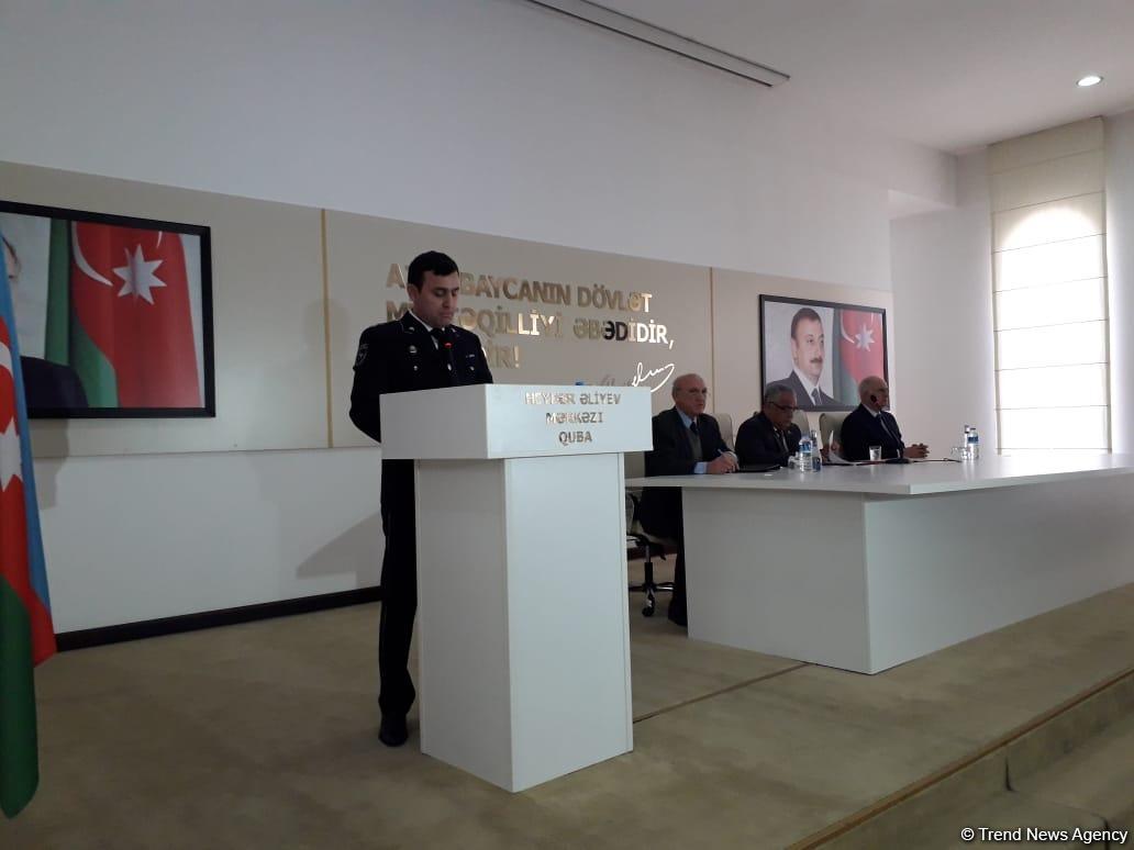 Qubada "Azərbaycanda təhlükəsizlik orqanlarının yaranmasının 100 illiyi, Ümummilli Lider Heydər Əliyevin təhlükəsizlik orqanlarında fəaliyyəti və rolu" mövzusunda yığıncaq keçirilib (FOTO)