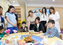 Birinci vitse-prezident Mehriban Əliyeva Bakıdakı Uşaq Psixonevroloji Mərkəzində olub (FOTO)