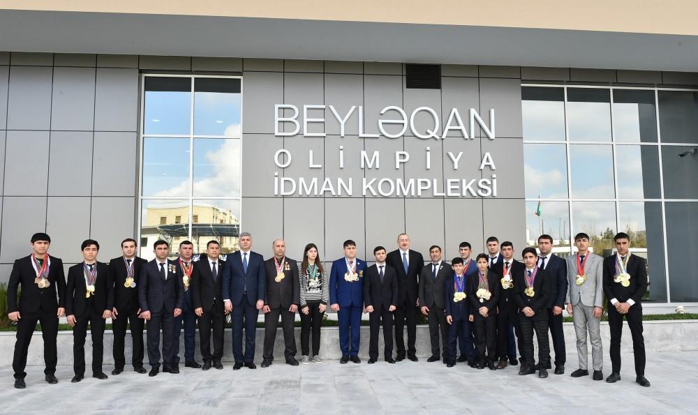 Prezident İlham Əliyev Beyləqan Olimpiya İdman Kompleksinin açılışında iştirak edib (FOTO) (YENİLƏNİB)