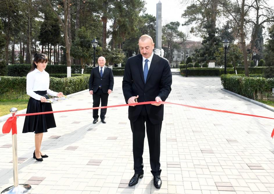 Azərbaycan Prezidenti əsaslı şəkildə yenidən qurulan Beyləqan Tarix-Diyarşünaslıq Muzeyinin açılışında iştirak edib (FOTO) (YENİLƏNİB)