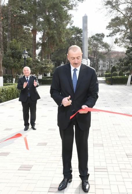 Azərbaycan Prezidenti əsaslı şəkildə yenidən qurulan Beyləqan Tarix-Diyarşünaslıq Muzeyinin açılışında iştirak edib (FOTO) (YENİLƏNİB)