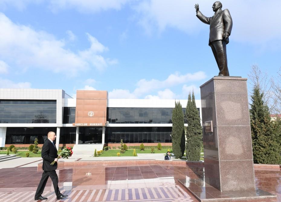 Azərbaycan Prezidenti İlham Əliyev Beyləqan rayonuna səfərə gəlib (FOTO)