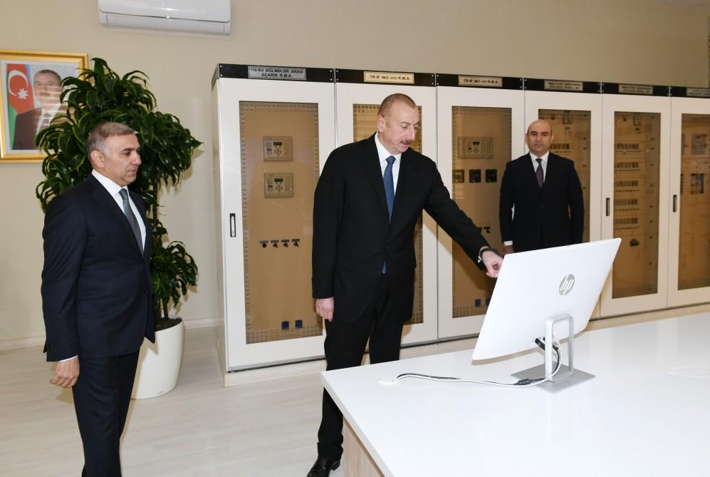 Prezident İlham Əliyev yenidən qurulan "Beyləqan-1" yarımstansiyasının açılışında iştirak edib (FOTO)