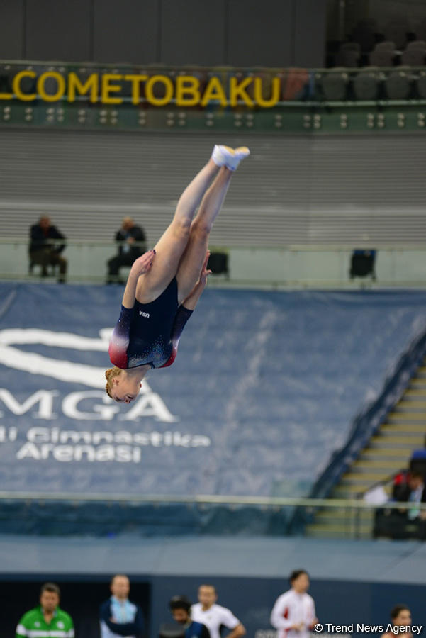 Bakıda batut gimnastikası və tamblinq üzrə Dünya Kubokunda maraqlı anlar (FOTO)