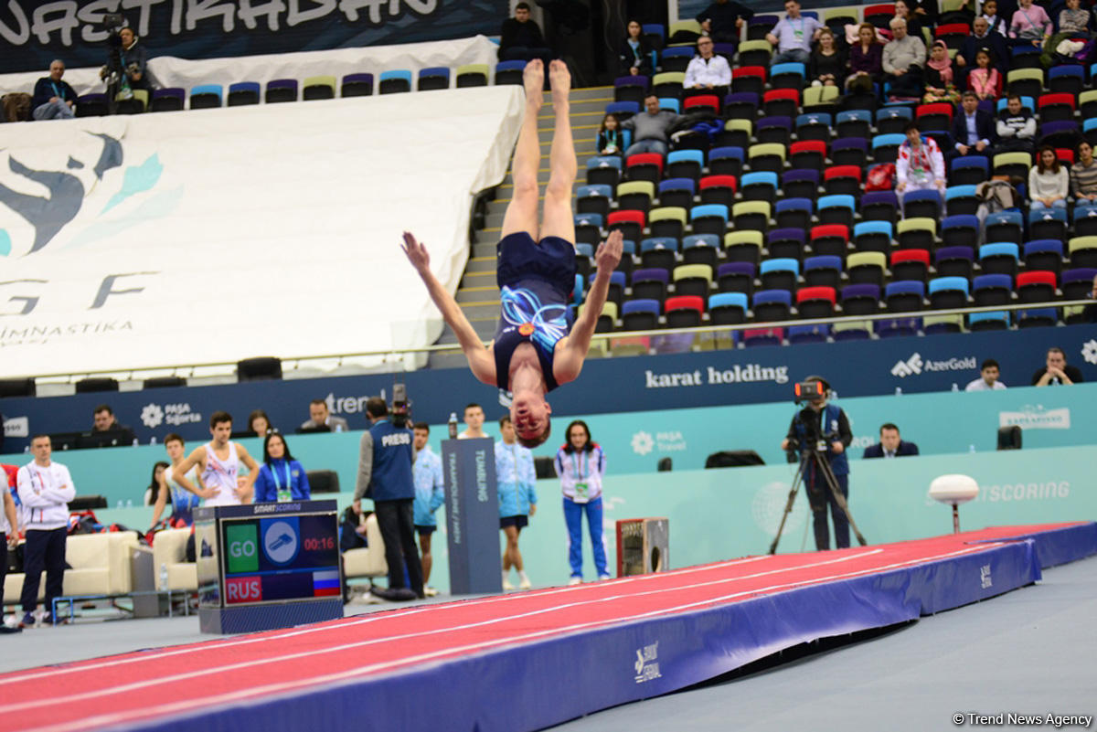 Bakıda batut gimnastikası və tamblinq üzrə ilin ilk Dünya Kuboku keçirilir (FOTO)