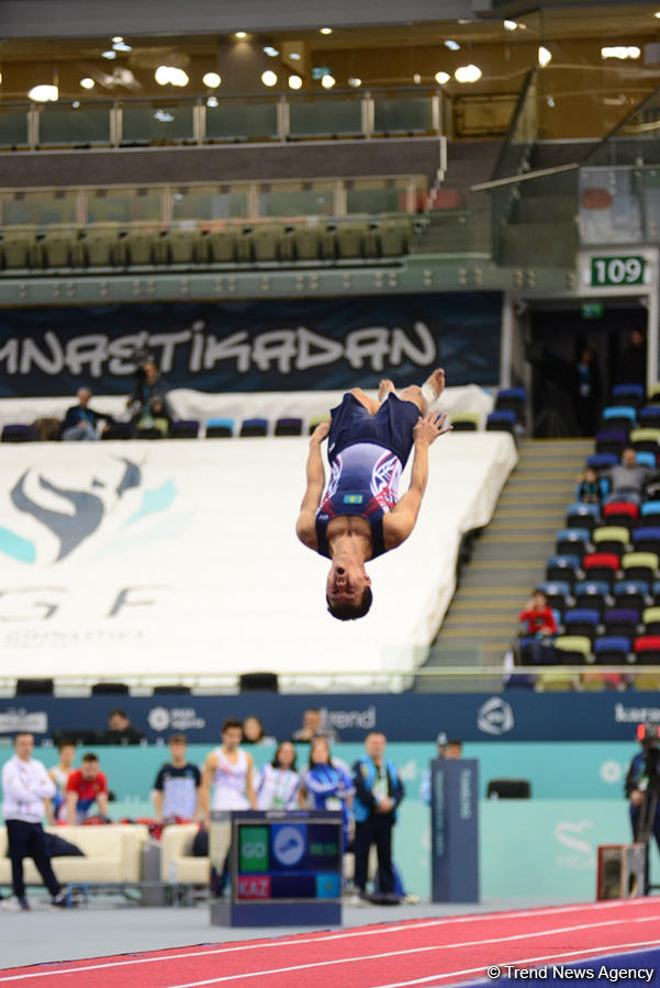 Bakıda batut gimnastikası və tamblinq üzrə ilin ilk Dünya Kuboku keçirilir (FOTO)