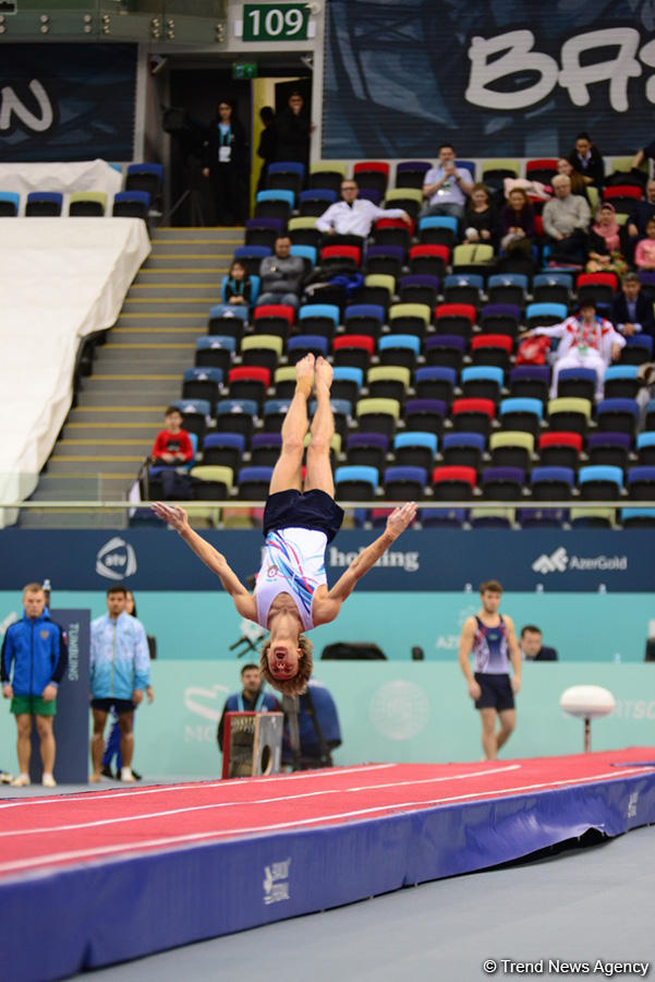 Bakıda batut gimnastikası və tamblinq üzrə ilin ilk Dünya Kuboku keçirilir (FOTO)
