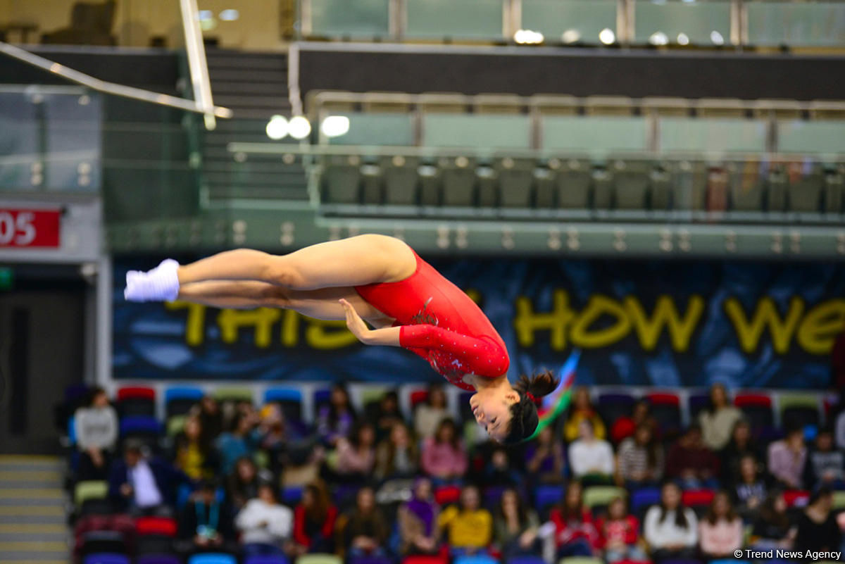 Bakıda batut gimnastikası və tamblinq üzrə ilin ilk Dünya Kuboku keçirilir (FOTO)