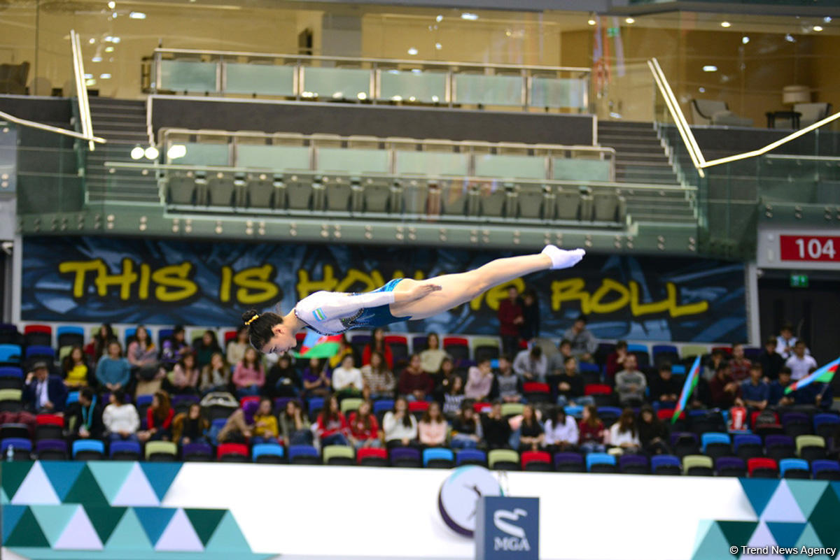 Bakıda batut gimnastikası və tamblinq üzrə ilin ilk Dünya Kuboku keçirilir (FOTO)