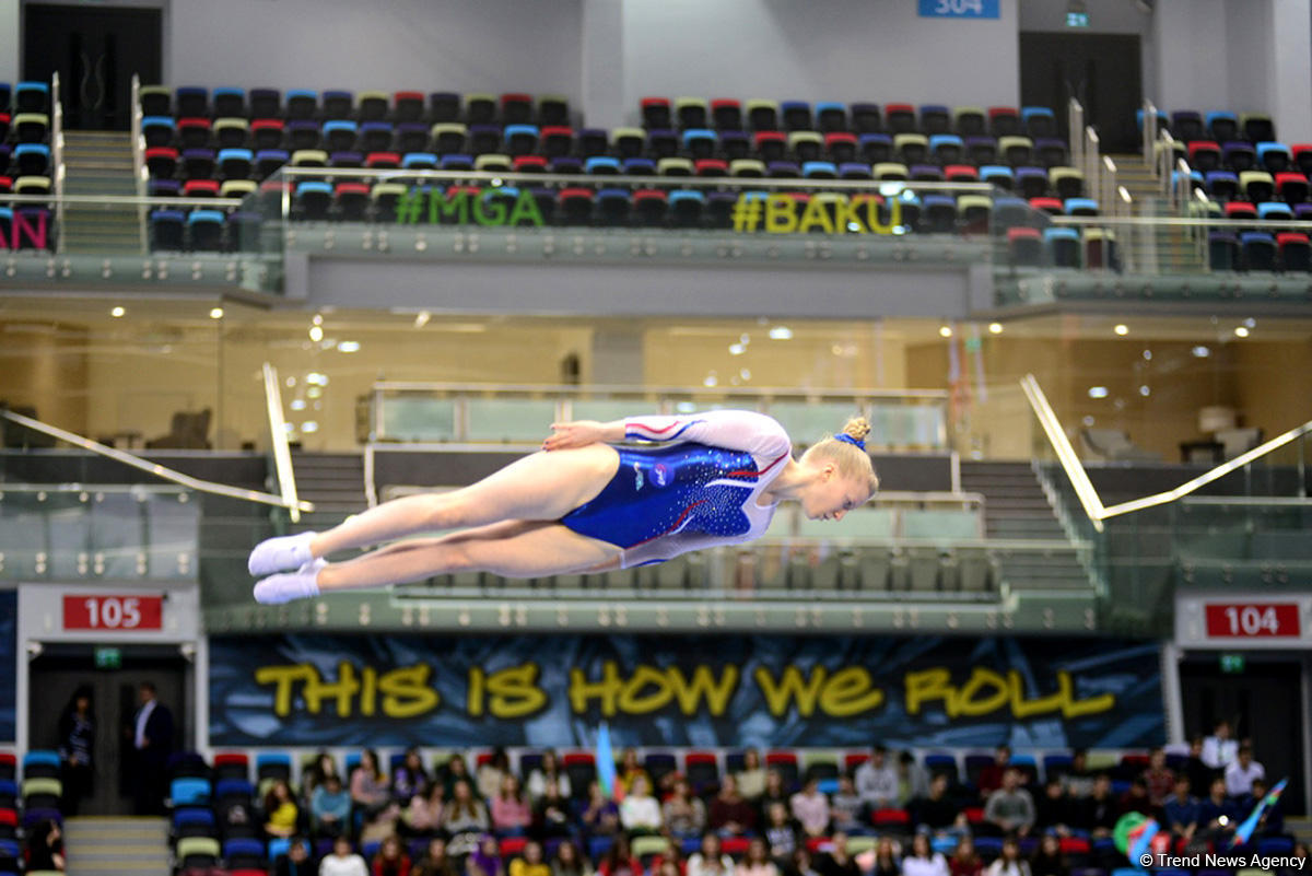 Bakıda batut gimnastikası və tamblinq üzrə ilin ilk Dünya Kuboku keçirilir (FOTO)
