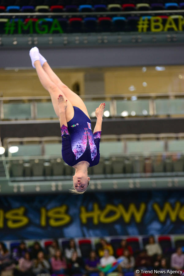Bakıda batut gimnastikası və tamblinq üzrə ilin ilk Dünya Kuboku keçirilir (FOTO)