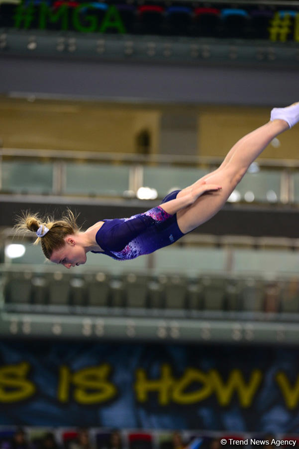 Bakıda batut gimnastikası və tamblinq üzrə ilin ilk Dünya Kuboku keçirilir (FOTO)