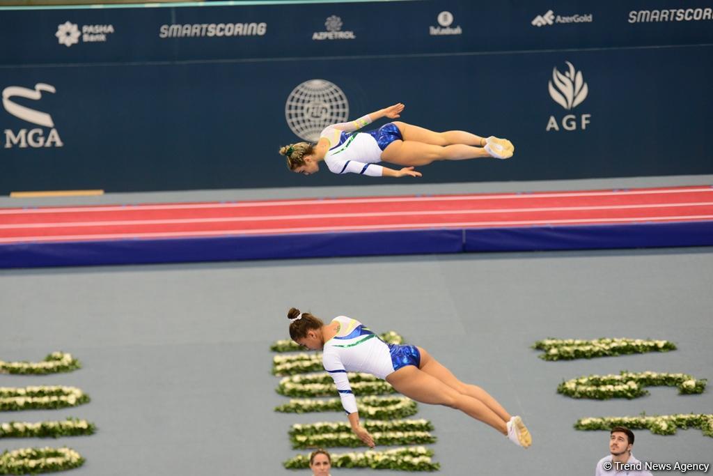 Bakıda batut gimnastikası və tamblinq üzrə Dünya Kubokunda maraqlı anlar (FOTO)