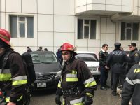 Bakıda çoxmərtəbəli binada tüstülənmənin qarşısı alınıb (FOTO) (YENİLƏNİB)