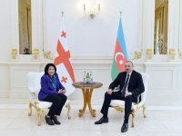 Azərbaycan və Gürcüstan prezidentlərinin təkbətək görüşü olub (YENİLƏNİB) (FOTO)