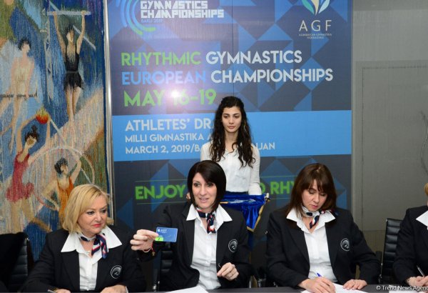 Bakıda bədii gimnastika üzrə Avropa Çempionatının püşkatması keçirilib (FOTO)