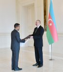 Prezident İlham Əliyev Venesuela, Ruanda və Tailandın Azərbaycanda yeni təyin olunmuş səfirlərinin etimadnamələrini qəbul edib (FOTO)