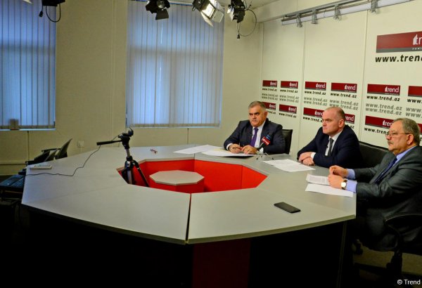 Trend İnformasiya Agentliyində "Azərbaycan və Rusiyanın iqtisadi və investisiya əməkdaşlığı: yeni artım nöqtələri” mövzusunda Moskva-Bakı videokörpüsü keçirilib (FOTO)