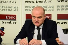 Trend İnformasiya Agentliyində "Azərbaycan və Rusiyanın iqtisadi və investisiya əməkdaşlığı: yeni artım nöqtələri” mövzusunda Moskva-Bakı videokörpüsü keçirilib (FOTO)