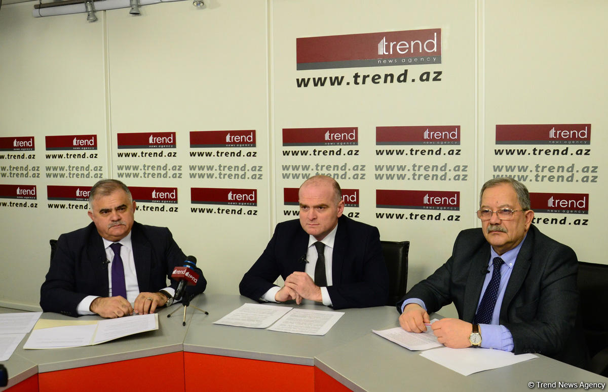 Trend İnformasiya Agentliyində "Azərbaycan və Rusiyanın iqtisadi və investisiya əməkdaşlığı: yeni artım nöqtələri” mövzusunda Moskva-Bakı videokörpüsü keçirilib (FOTO)