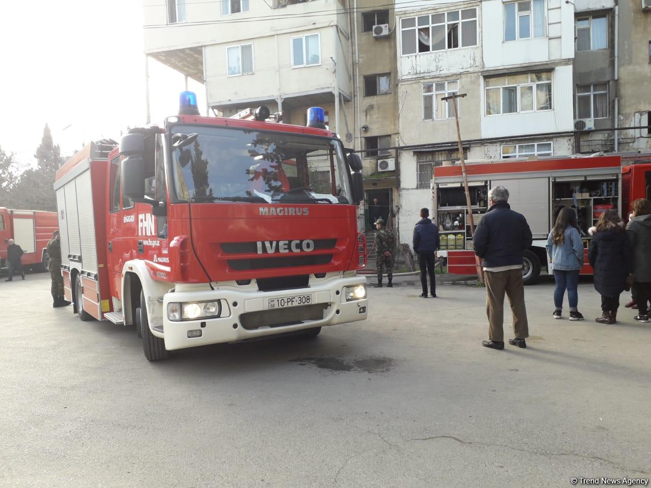 FHN Binəqədidə yaşayış binasındakı yanğınla bağlı RƏSMİ MƏLUMAT yaydı