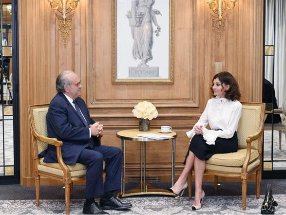Birinci vitse-prezident Mehriban Əliyeva Fransanın Milli Xərçəng İnstitutunun təsisçisi ilə görüşüb (FOTO)