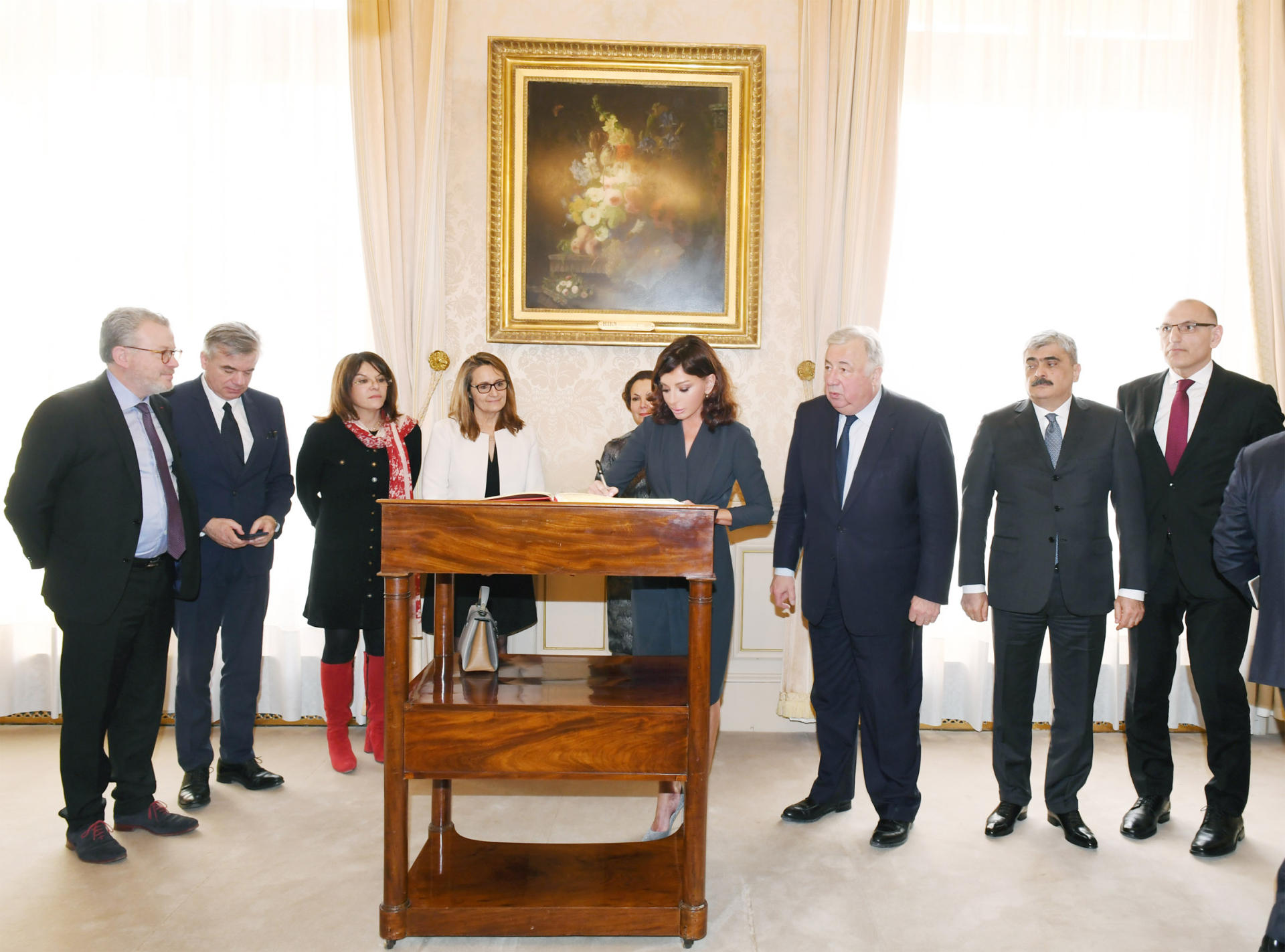 Birinci vitse-prezident Mehriban Əliyeva Fransa Senatının sədri Jerar Larşe ilə görüşüb (FOTO)