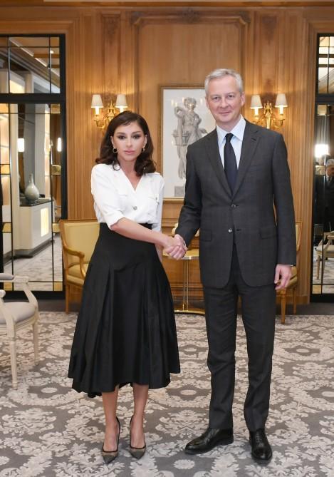 Azərbaycanın Birinci vitse-prezidenti Mehriban Əliyeva Fransanın iqtisadiyyat və maliyyə naziri Brüno Lömer ilə görüşüb (FOTO)