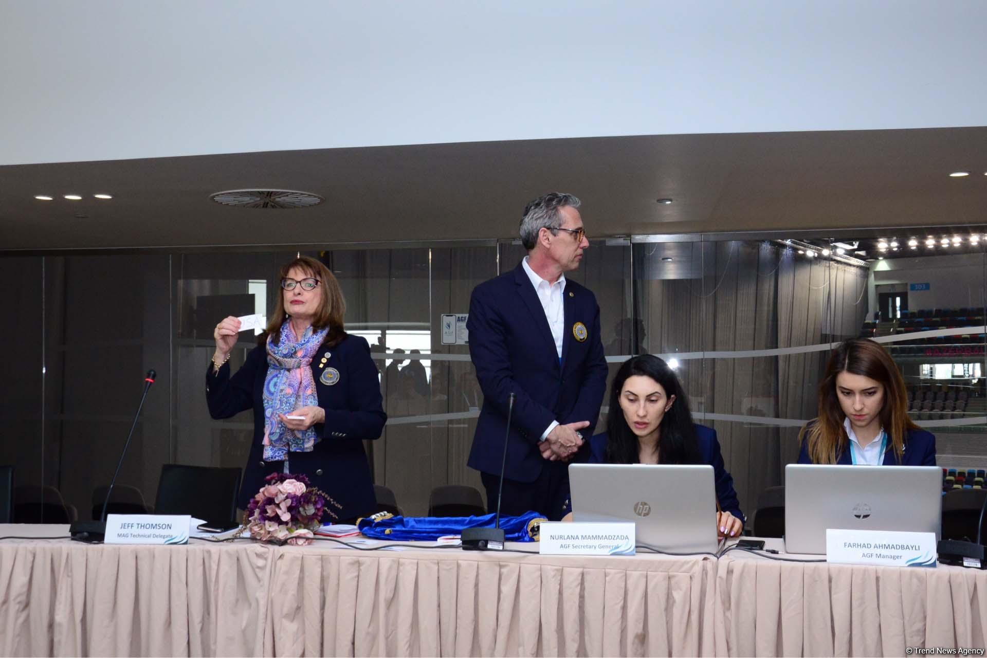 Bakıda idman gimnastikası üzrə Dünya Kubokunun püşkatma mərasimi keçirilib (FOTO)