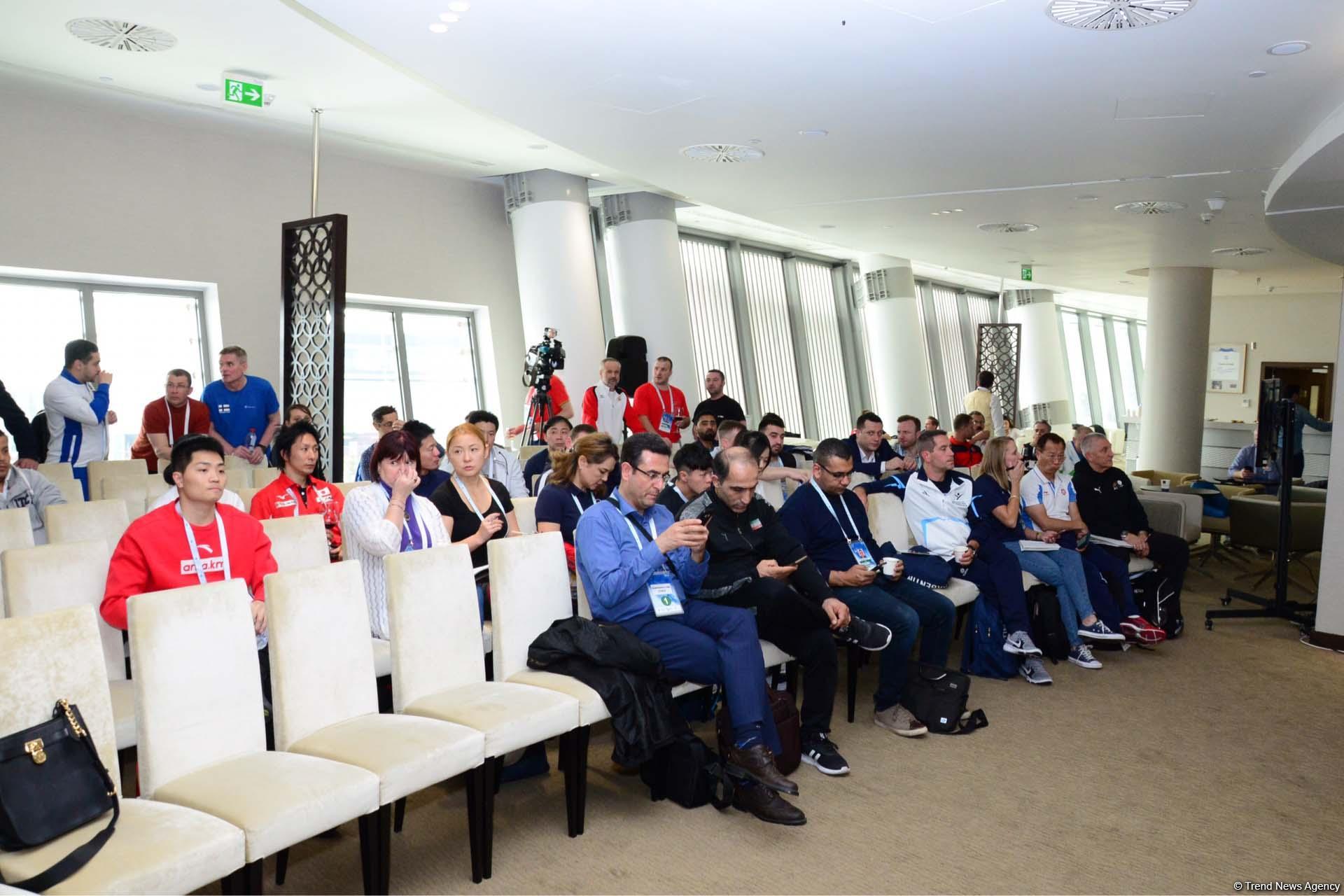 Bakıda idman gimnastikası üzrə Dünya Kubokunun püşkatma mərasimi keçirilib (FOTO)
