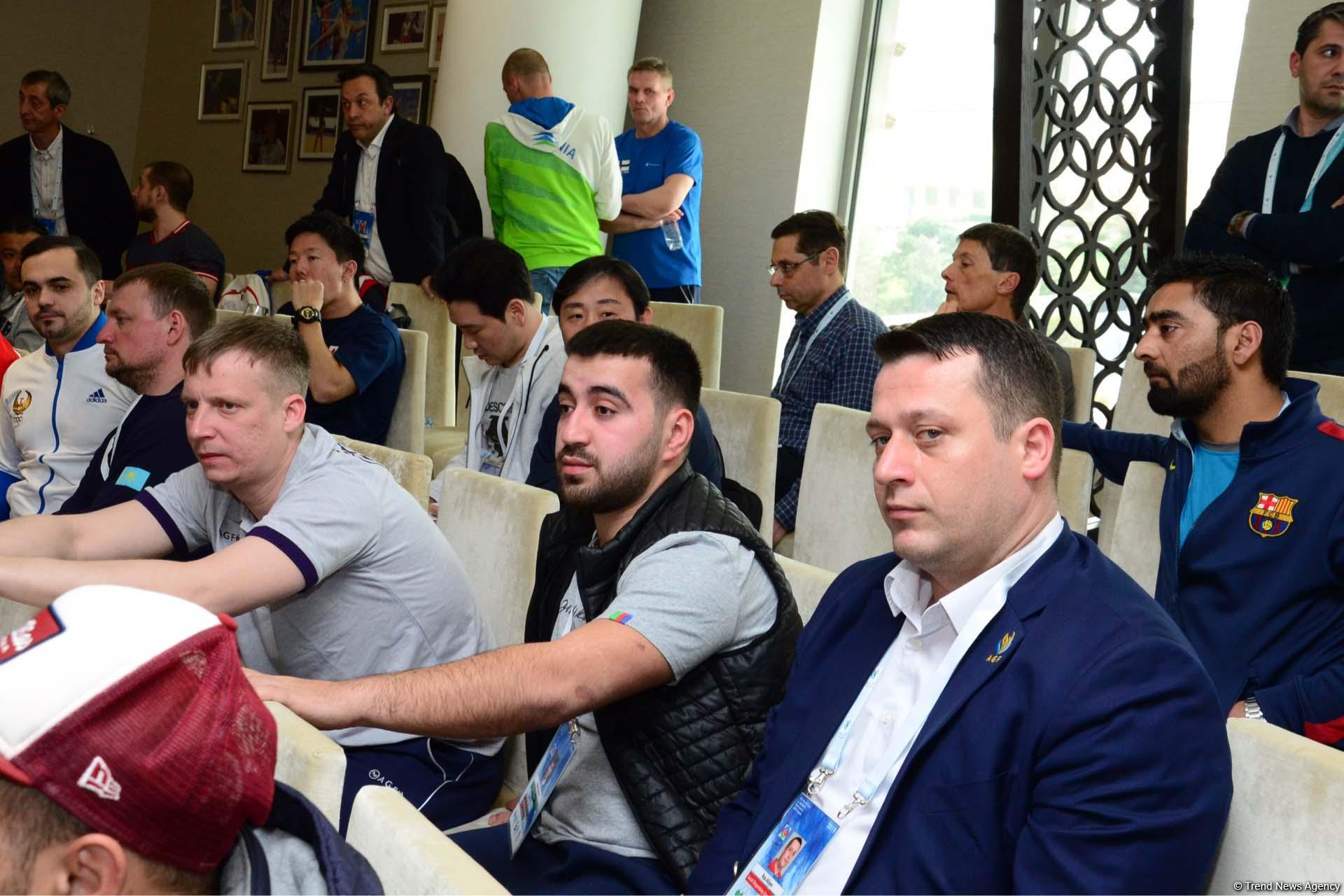Bakıda idman gimnastikası üzrə Dünya Kubokunun püşkatma mərasimi keçirilib (FOTO)