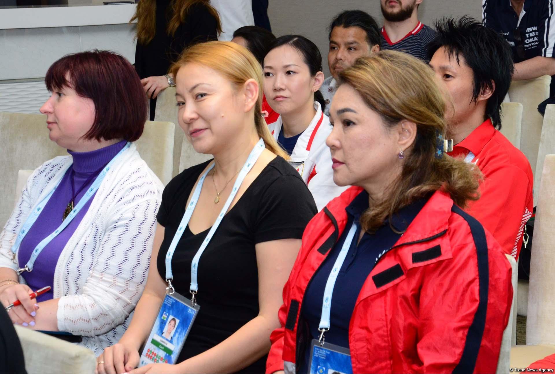 Bakıda idman gimnastikası üzrə Dünya Kubokunun püşkatma mərasimi keçirilib (FOTO)