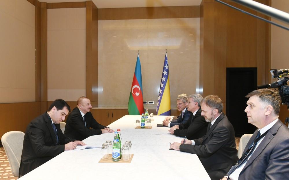 Prezident İlham Əliyevin Bosniya və Herseqovinanın Rəyasət Heyətinin üzvü Şefik Caferoviçlə görüşü olub